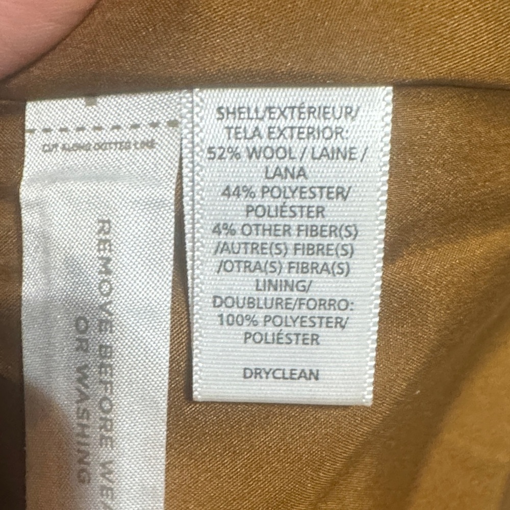 LOFT Tan/Brown Wool Blend Skirt -Size 8P - Picture 7 of 11